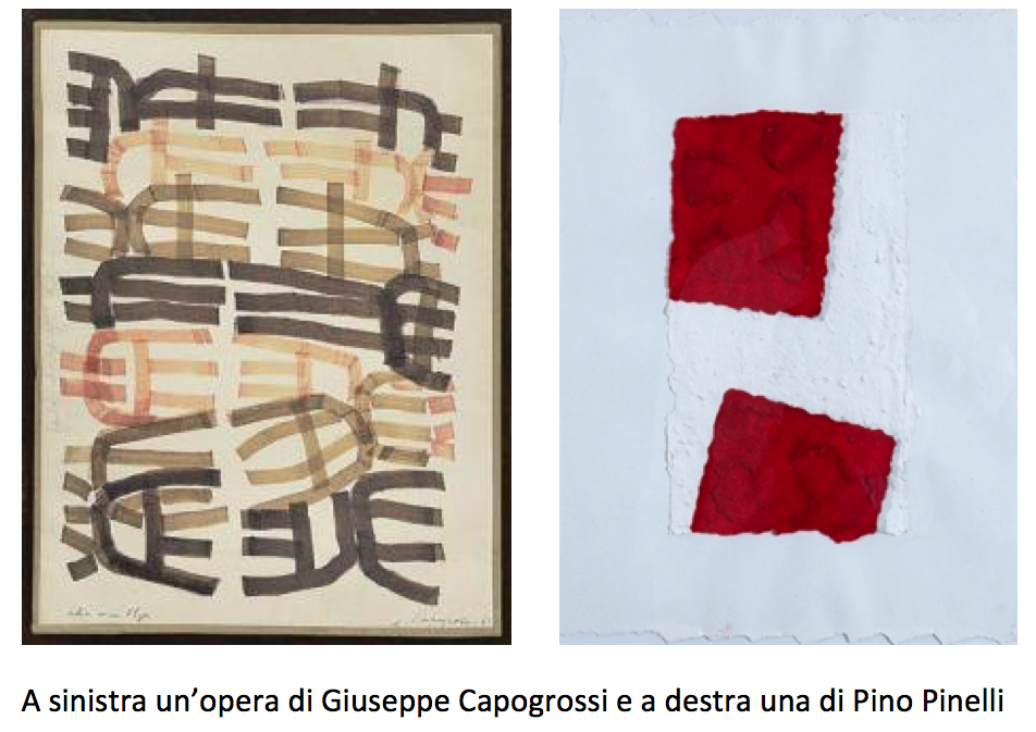 Opere di Giuseppe Capogrossi e Pino Pinelli
