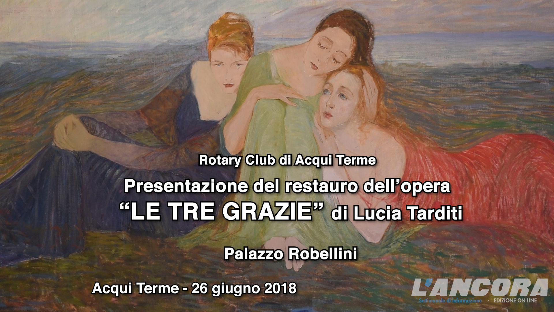 Presentazione del restauro dell’opera “LE TRE GRAZIE” di Lucia Tarditi (VIDEO)