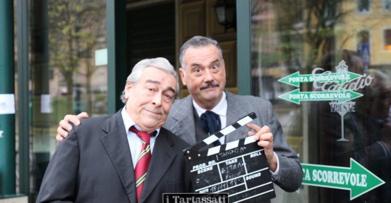 Il film con Silve­stri (Totò) e Tra­vaini (Fabrizi) girato all’inter­no dl Caffè Trie­ste ad Ovada