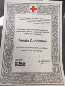 diploma Cri a Renato Cannonero