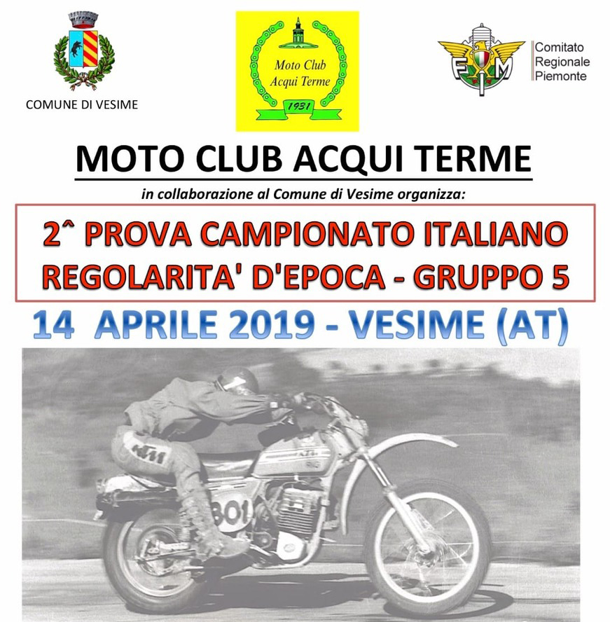 Moto: a Vesime la seconda prova del Campionato Italiano regolarità d’epoca