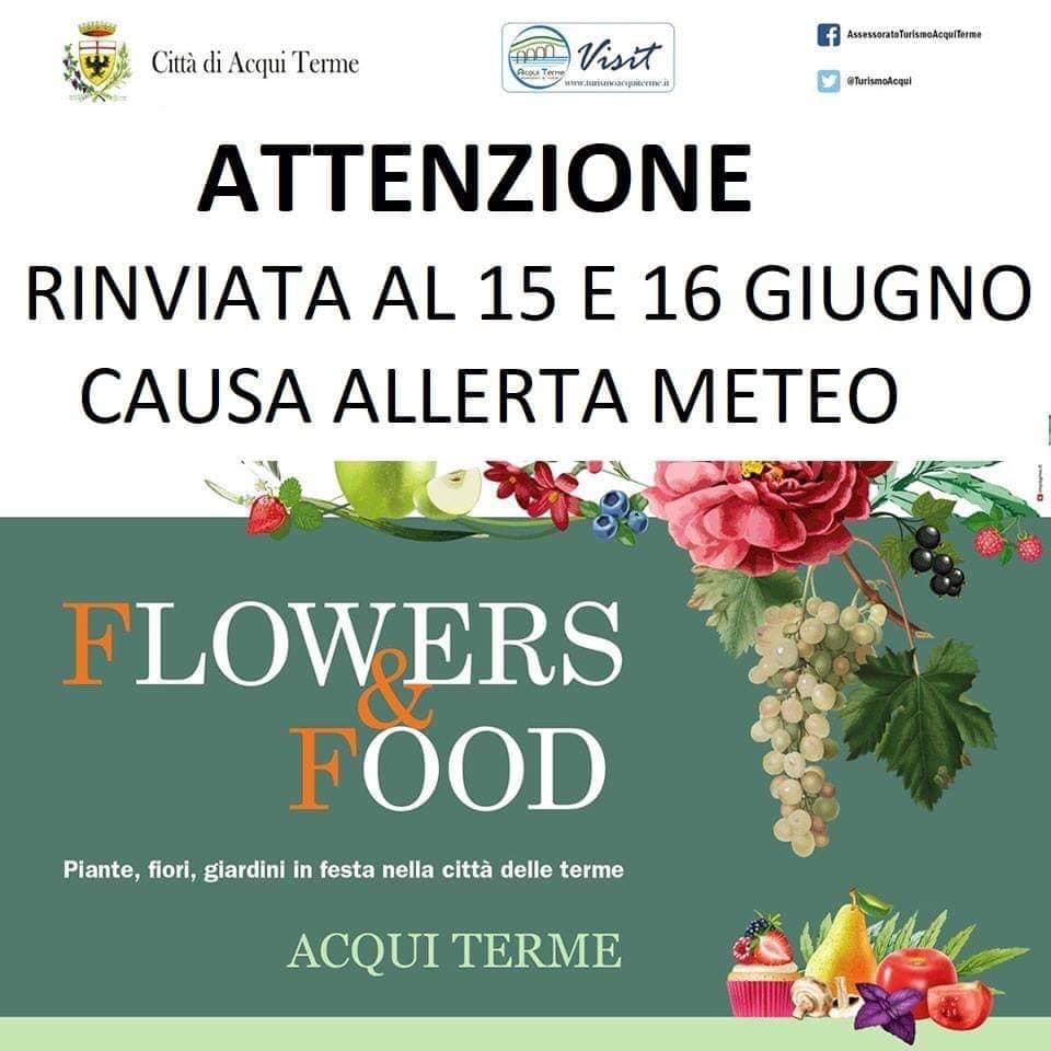 locandina rinvio flowers & food