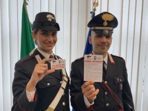 Carabinieri di Asti, presentati gli adesivi antitruffa