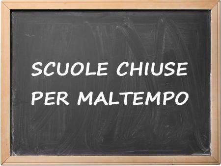 scuole chiuse per maltempo