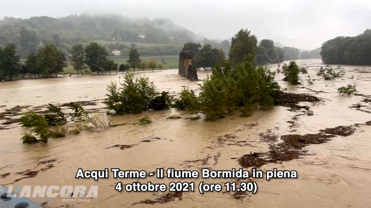 Acqui Terme - Il fiume Bormida in piena lunedì 4 ottobre 2021 (video) -  Settimanale LAncora