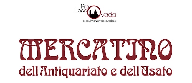 Bancarelle del Mercatino dell'antiquariato nel centro di Ovada